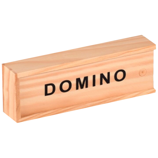 Dominoes In A Wooden Box Board Game, Dominoes In Wooden Box
