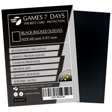 Protectors for Games 7 Days 66x91 mm black premium cards