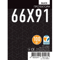 Протектори для карт Games 7 Days 66x91 мм чорні преміум