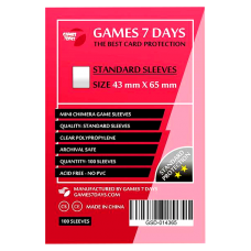 Протектори для карт Games 7 Days 43x65 мм стандарт