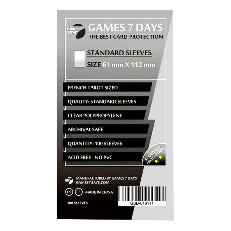 Games 7 Days Card Protector 61x112 mm Standard