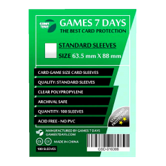 Protectors for Games 7 Days cards 63,5x88 mm standard