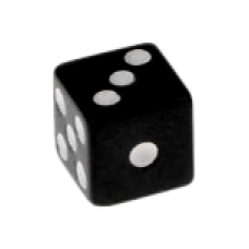 Cube D6. Black (Dice D6. Black)