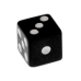 Board Game Accessory Cube D6. Black (Dice D6. Black) (777)