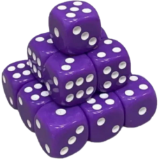 Кубик D6 з Точками Пурпурний