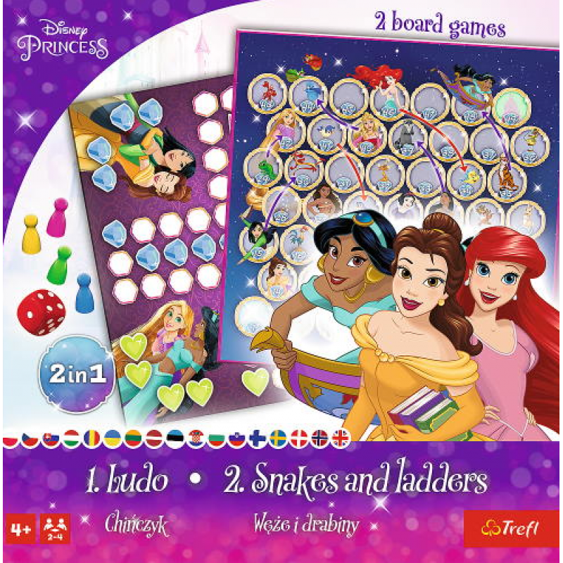 Настільна гра Trefl Лудо 2 В 1 - Принцеси Діснея (Ludo 2 In 1: Disney - Princess) (укр) ( 02418 ) Настільна гра Trefl Лудо 2 В 1 - Принцеси Діснея (Ludo 2 In 1: Disney - Princess) (укр) ( 02418 )