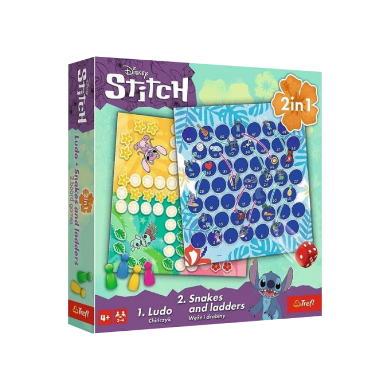 Настільна гра Trefl Лудо 2 В 1 - Ліло І Стіч (Ludo 2 In 1: Lilo & Stitch) (укр) ( 02656 ) Настільна гра Trefl Лудо 2 В 1 - Ліло І Стіч (Ludo 2 In 1: Lilo & Stitch) (укр) ( 02656 )