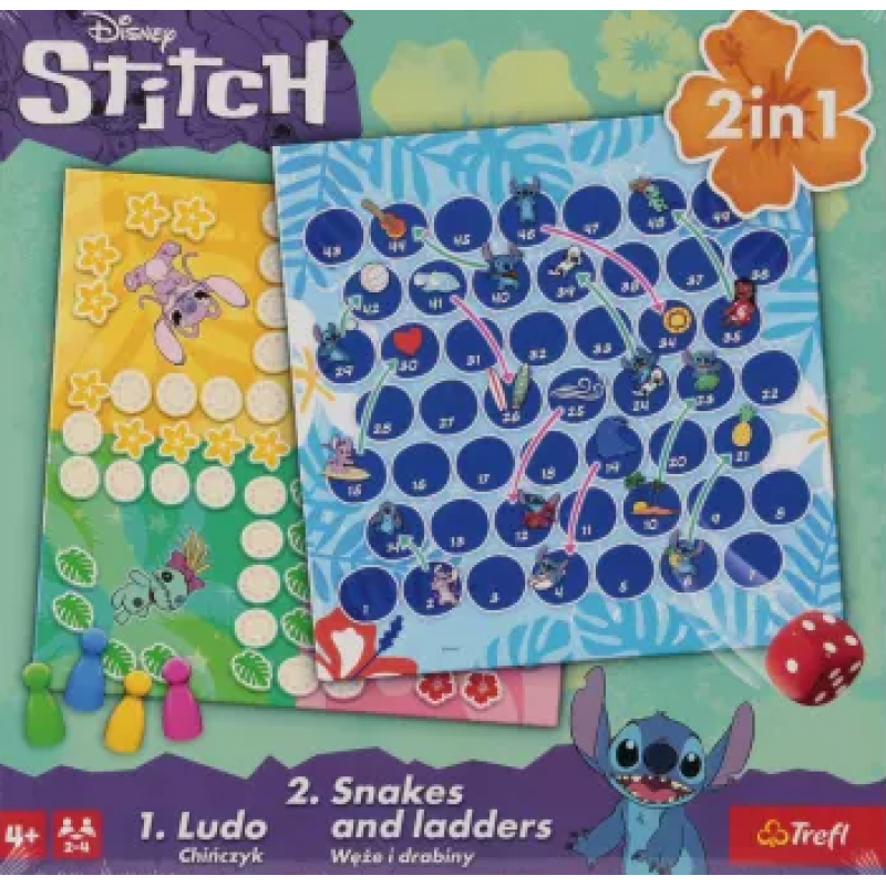 Настільна гра Trefl Лудо 2 В 1 - Ліло І Стіч (Ludo 2 In 1: Lilo & Stitch) (укр) ( 02656 ) Настільна гра Trefl Лудо 2 В 1 - Ліло І Стіч (Ludo 2 In 1: Lilo & Stitch) (укр) ( 02656 )