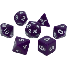 Opaque 7 Dice Set - Dark purple