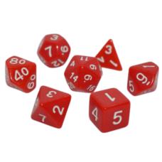 Набір кубиків - Opaque 7 Dice Set - Red 