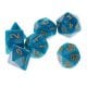 Набір кубиків (Підземелля і Дракони) (Блакитні + Блиск, 7шт) (Dungeons & Dragons Blue + shine d4, d6, d8, d10, d12, d20, d100)