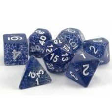 Dice Set (Dungeons & Dragons) (Blue, 7pcs) (d4, d6, d8, d10, d12, d20, d100)