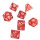 Набір кубиків (Підземелля і Дракони) (Червоний, 7шт) (Dungeons & Dragons Red d4, d6, d8, d10, d12, d20, d100)