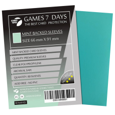 Протектори Games 7 Days 66X91 З Зеленою Сорочкою (Mint Backed Card Sleeves 66x91) 