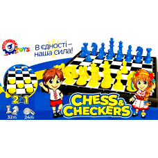 Шахи + Шашки 2 В 1 (Chess & Checkers 2 In 1) (укр)