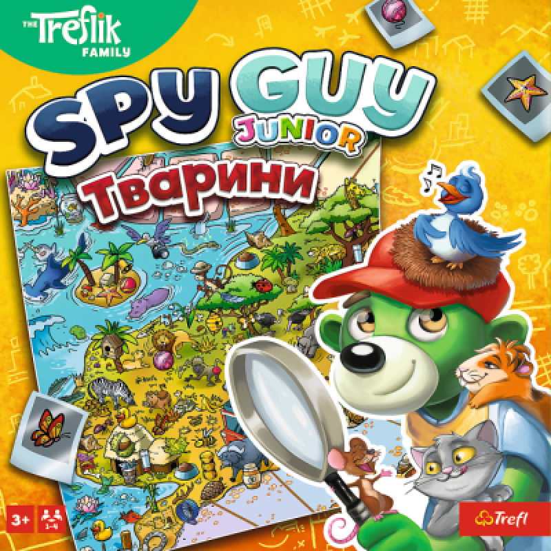 Настільна гра Trefl Шпигун: Юніор - Тварини (Spy Guy: Junior - Animals) (укр) ( 03043 ) Настільна гра Trefl Шпигун: Юніор - Тварини (Spy Guy: Junior - Animals) (укр) ( 03043 )